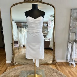 Strapless little white dress
